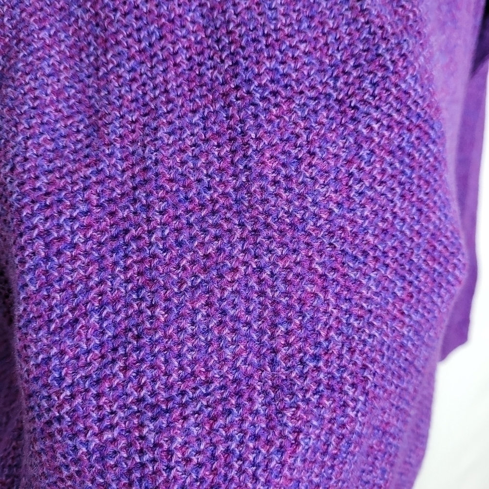 Talbots Purple Knit Waffle Sweater - Picture 9 of 11
